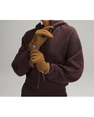 lululemon Textured Fleece Gloves - Brown