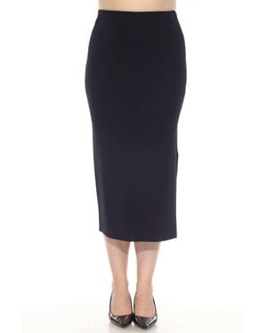 Joseph Ribkoff High Waist Midi Pencil Skirt - Blue