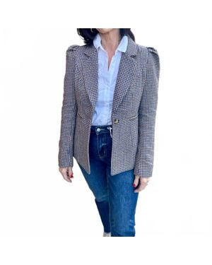 ..,merci Cabane Puff Sleeve Blazer - Blue