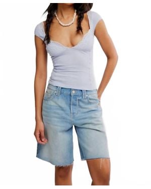 Free People Blush Hour Tee - Blue