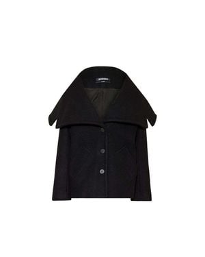 Jacquemus Virgin Wool Full-Length Jacket - Black
