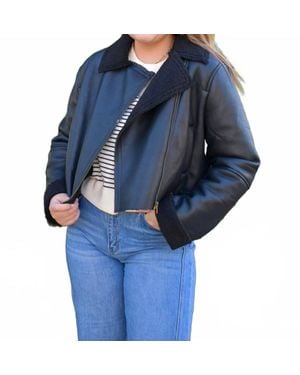 Miou Muse Chaney Biker Jacket - Blue
