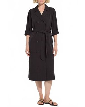 Lyssé Ellison Convertible Trench Dress - Black