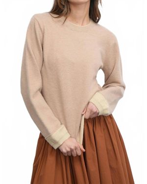 Greylin Dessi Cozy Pull Over Two Toned Sweater - Brown