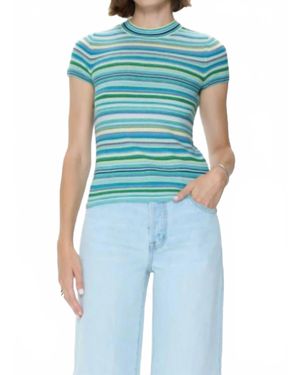 Pistola Selene Short Sleeve Stripe Crew Tee - Blue