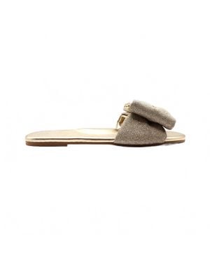 Solei Sea Rafie Bow Slides - White