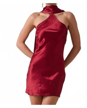 Sky To Moon Glam Scarf Mini Dress - Red
