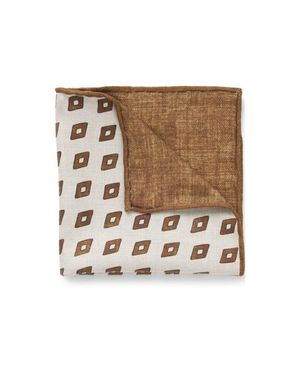 BOSS Printed Pocket Square - Metallic