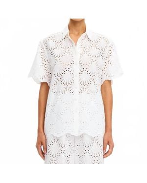 Kivari Elodie Short Sleeve Top - White