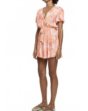 Kivari Rosa Tie Front Mini Dress - Pink