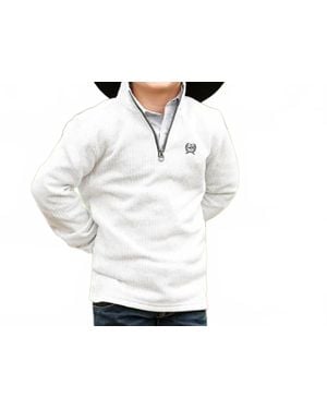 Cinch Boy's 1/4 Zip Knit Pullover - White