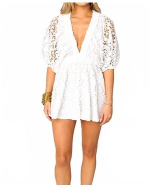 BuddyLove Evan Equinox V-Neck Romper - White