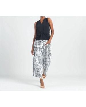 Clara Sunwoo Geo Print Gaucho Pant - Blue