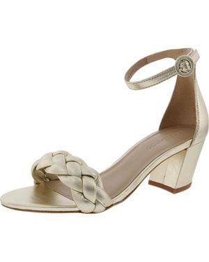 Bernardo Braided Leather Ankle Strap - Natural