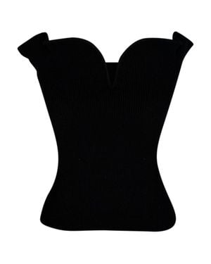 Galvan London London Sweetheart Neckline Top - Black