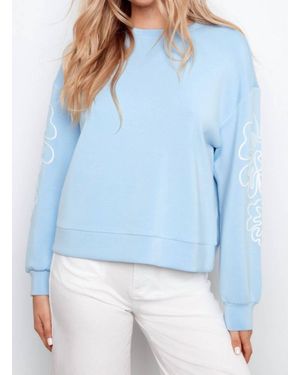 Charlie b Scuba Long Sleeve Top With Soutache Detail - Blue