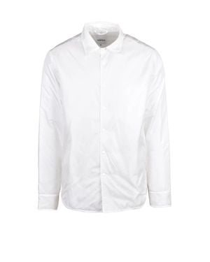 Aspesi Padded Snap Button Polyamide Shirt - White