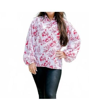 Layerz Clothing Emery Long Sleeve Top - Red