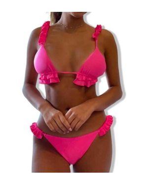 Sabz Swimwear Scrunch Bikini Set - Red