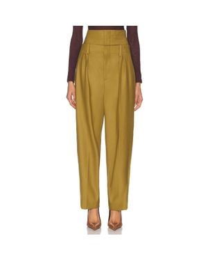 Victoria Beckham Double Waistband Pants - Yellow