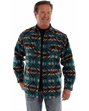 Scully Aztec Button Wool Blend Jacket - Multicolor