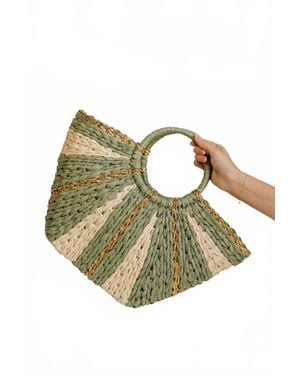 Urban Expressions Aurora Woven Tote Bag - Green