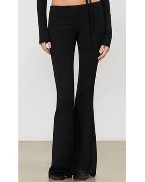 ÉTERNE Foldover Flare Pant - Black