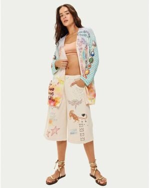 ME 369 Mykonos Printed Cardigan - Natural