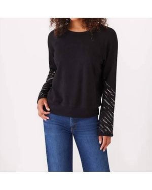 Karen Kane Eliana Embellished Sleeve Top - Black