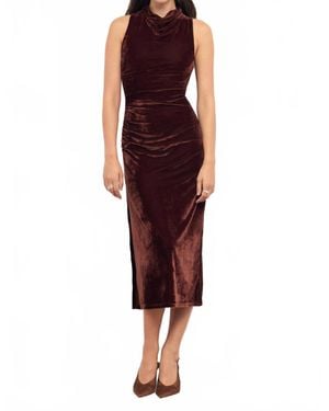 MINKPINK Sonja Velvet Midi Dress - Red