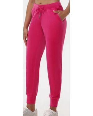 Juicy Couture Luxe Velour Glossy Sweatpants - Red