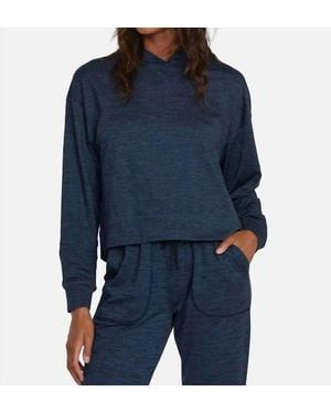 RVCA C-Able Cropped Workout Hoodie - Blue