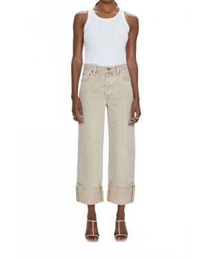Pistola Ryder High Rise Cuffed Straight Pants - Natural