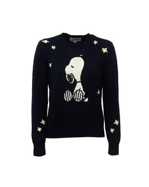MC2 Saint Barth New Queen P Snoopy Cashmere Sweater - Blue
