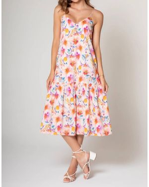 Lavender Brown Kai Dress - Pink