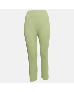Dion Lee Mint Ribbed Knit Pants - Green