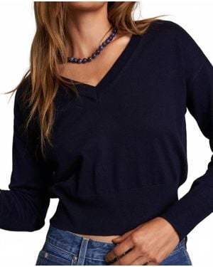 PERFECTWHITETEE Georgina V-Neck Sweater - Blue