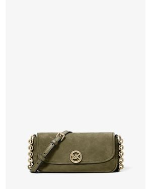 Michael Kors Nolita Small Nubuck Crossbody Bag - Green