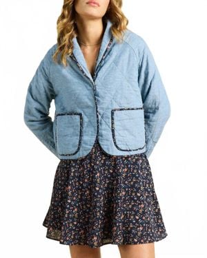 Trovata Lightweight Quilted Jacket - Blue