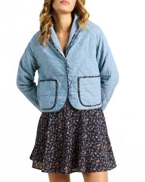 Trovata Lightweight Quilted Jacket - Blue