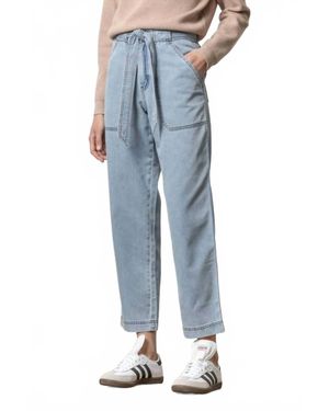 Lilla P Denim Belted Pant - Blue