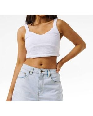 Rip Curl Premium Surf Crop Top - White