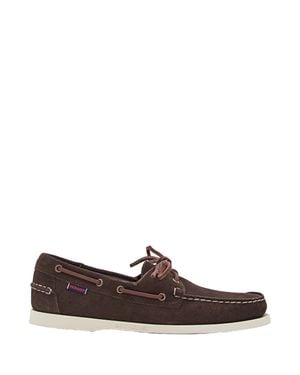 Sebago Suede Loafers With Leather Insole And Rubber Sole - Brown