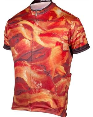 It's In My Heart Bacon Powered By Pork Cycling Jersey - Orange