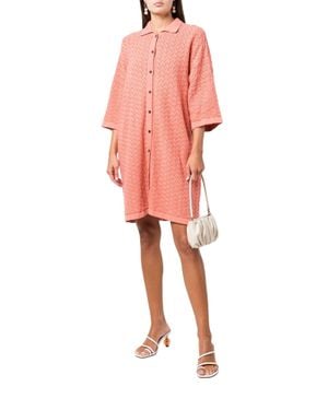 Mr. Mittens Lace Shirt Dress - Pink