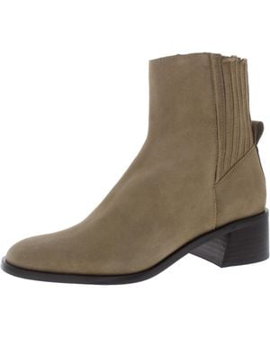 Dolce Vita Linny Ribbed Block Heel Ankle Boots - Brown