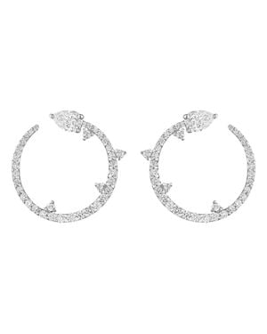 Penny Preville Forward Facing Constellation Hoop Earrings - Metallic