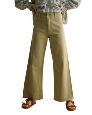Miou Muse Straight Wide Leg Pant - Green