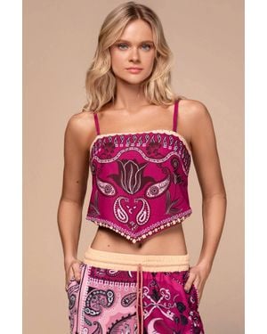 Ola Azul Mia Oasis Top - Pink