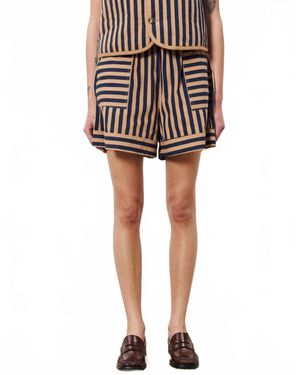 FRNCH Pepina Wide Striped Short - Black